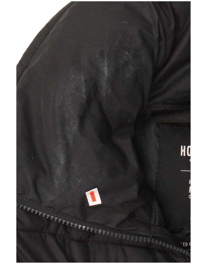 HOLLISTER Womens Oversized Padded Jacket UK 6 XS Black Polyester
