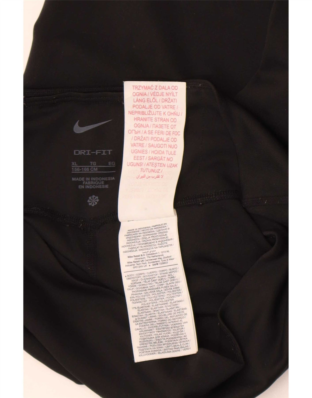 Nike Girls Dri Fit Leggings 13-14 Years XL  Black Polyester