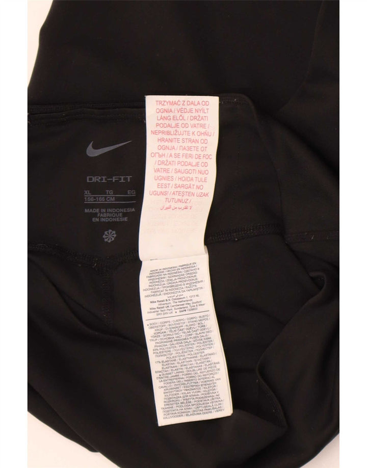 Nike Girls Dri Fit Leggings 13-14 Years XL  Black Polyester