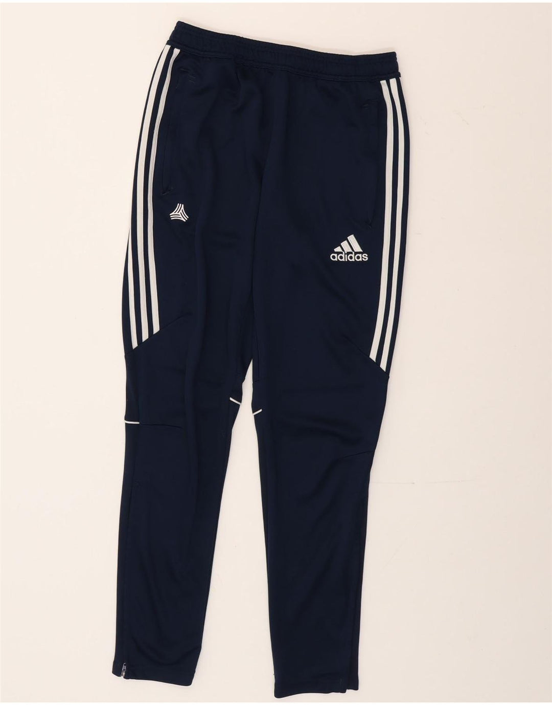 Adidas Mens Tracksuit Trousers Small  Navy Blue Polyester
