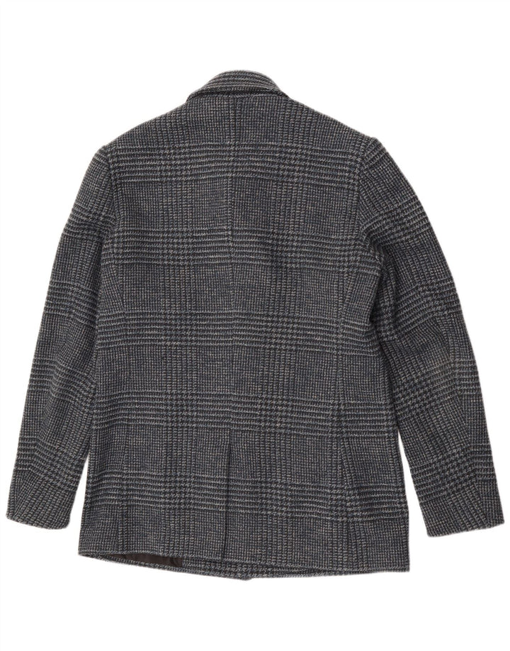 Calvin Klein Mens Blazer Jacket UK 38 Medium Blue Houndstooth