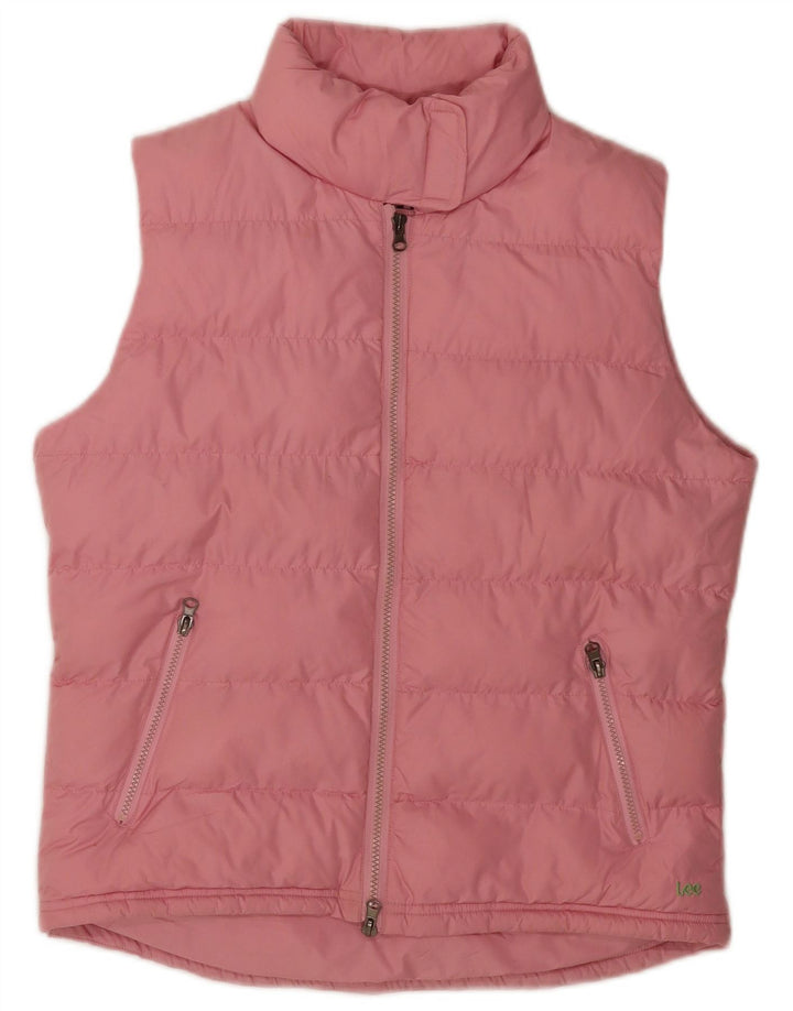 Lee Womens Padded Gilet UK 16 Large Pink Polyester