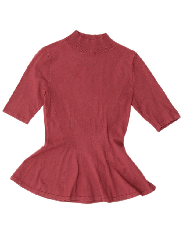 Massimo Dutti Womens Blouse Top UK 8 Small Red