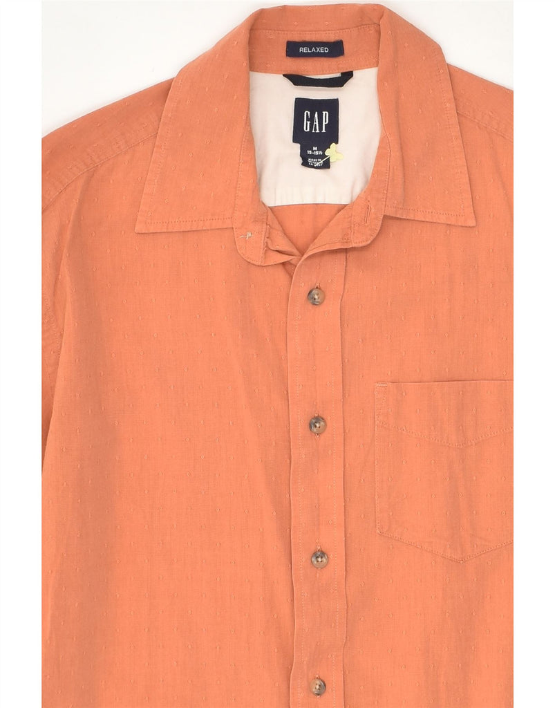 GAP Mens Relaxed Fit Shirt Size 15 1/2 Medium Orange Spotted Cotton | Vintage Gap | Thrift | Second-Hand Gap | Used Clothing | Messina Hembry 