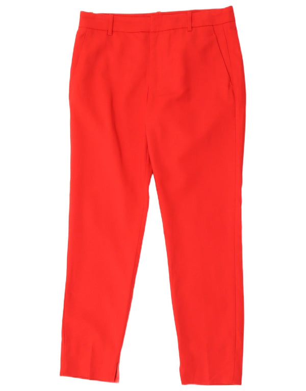 Zara Womens Slim Chino Trousers EU 38 Small W28 L29 Red Cotton