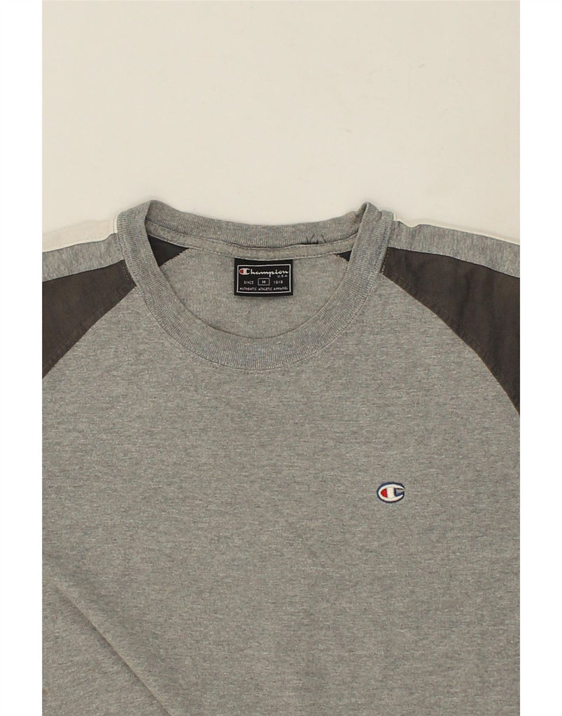 CHAMPION Mens T-Shirt Top Medium Grey Colourblock Vintage Champion and Second-Hand Champion from Messina Hembry 