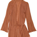 Vintage Womens Wrap Cardigan Sweater IT 44 Medium Brown Acrylic