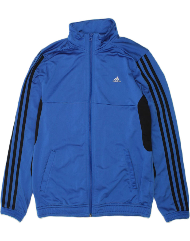 ADIDAS Boys Tracksuit Top Jacket 13-14 Years Blue Polyester | Vintage Adidas | Thrift | Second-Hand Adidas | Used Clothing | Messina Hembry 