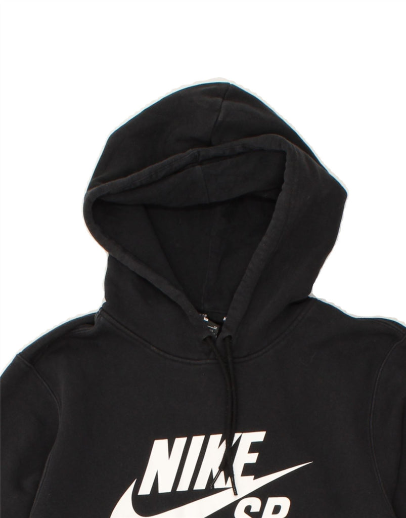 NIKE Mens Graphic Hoodie Jumper Small Black Cotton | Vintage Nike | Thrift | Second-Hand Nike | Used Clothing | Messina Hembry 