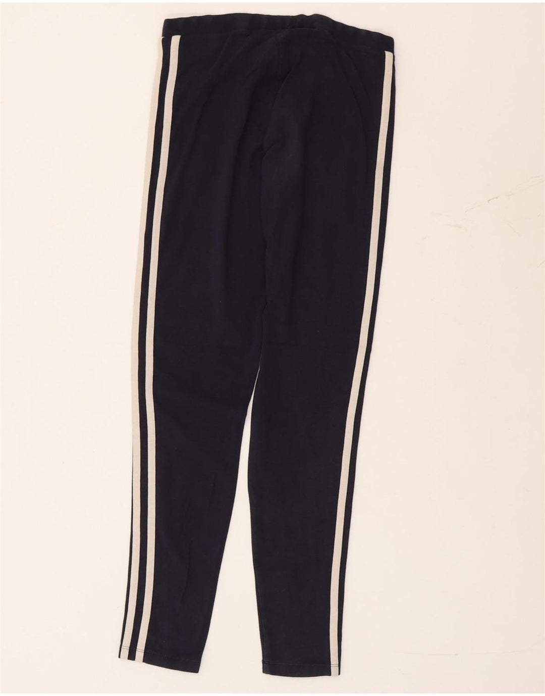 Adidas Womens Leggings UK 8 Small Navy Blue Cotton