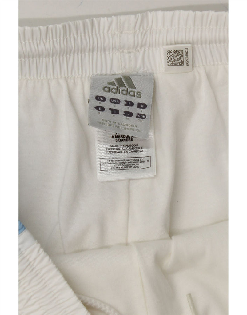 ADIDAS Mens Graphic Capri Tracksuit Trousers Small  White Colourblock Vintage Adidas and Second-Hand Adidas from Messina Hembry 