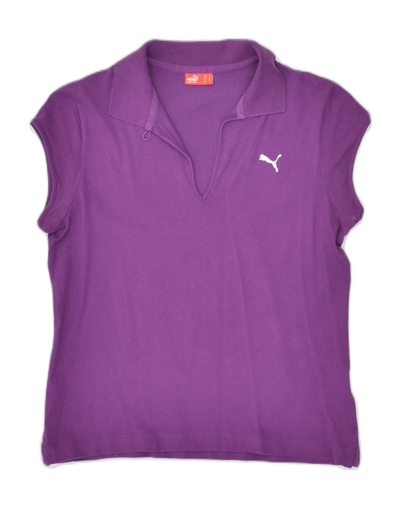 PUMA Womens Polo Shirt UK 10 Small  Purple | Vintage Puma | Thrift | Second-Hand Puma | Used Clothing | Messina Hembry 