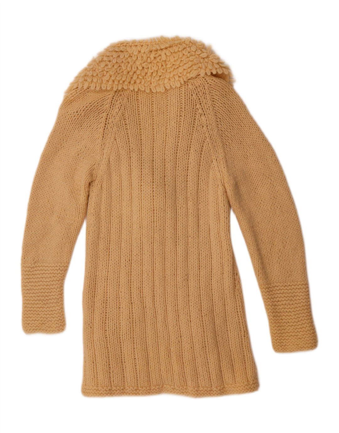VINTAGE Womens Cardigan Sweater UK 12 Medium Beige Vintage Vintage and Second-Hand Vintage from Messina Hembry 