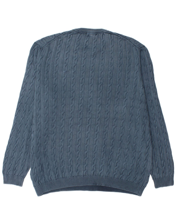 Timberland Mens Crew Neck Jumper Sweater 3XL Navy Blue Cotton