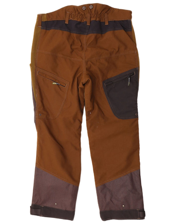 Swedteam Mens Workwear Straight Cargo Trousers W38 L29 Brown Colourblock