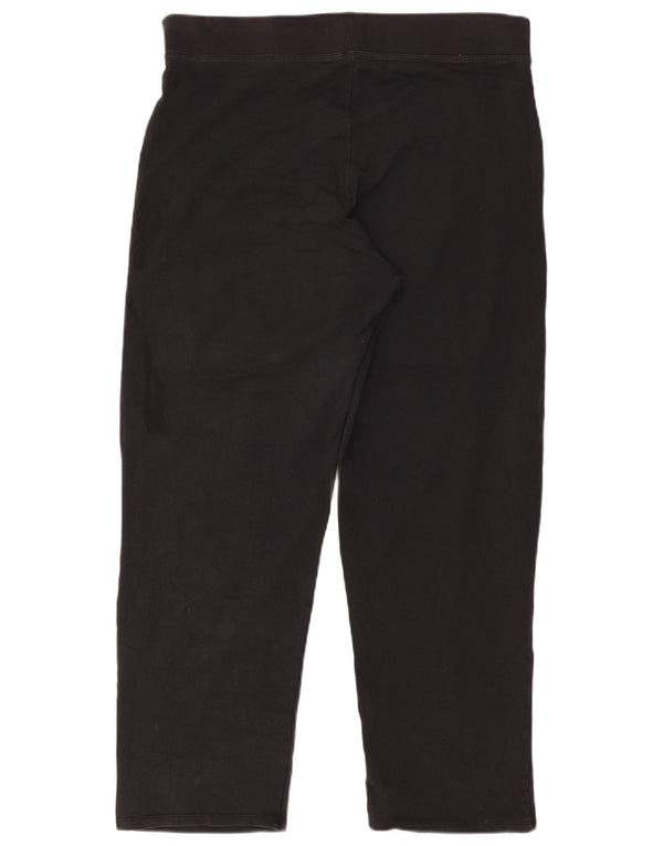 Marks & Spencer Womens Short Leggings UK 16 Large Black Cotton