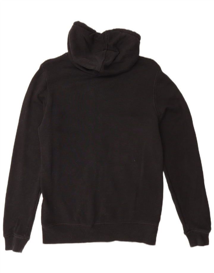 Marks & Spencer Womens Oversized Zip Hoodie Sweater UK 8 Small Black Cotton
