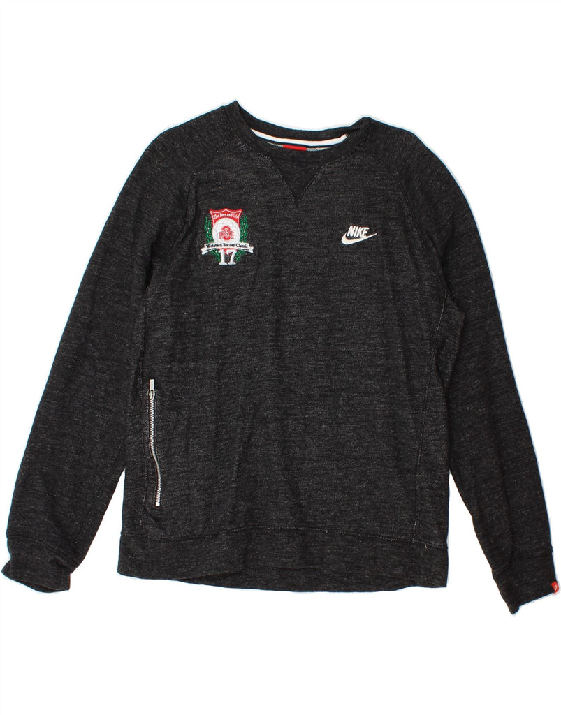 NIKE Womens Graphic Sweatshirt Jumper UK 16 Large Black Cotton Vintage Nike and Second-Hand Nike from Messina Hembry 