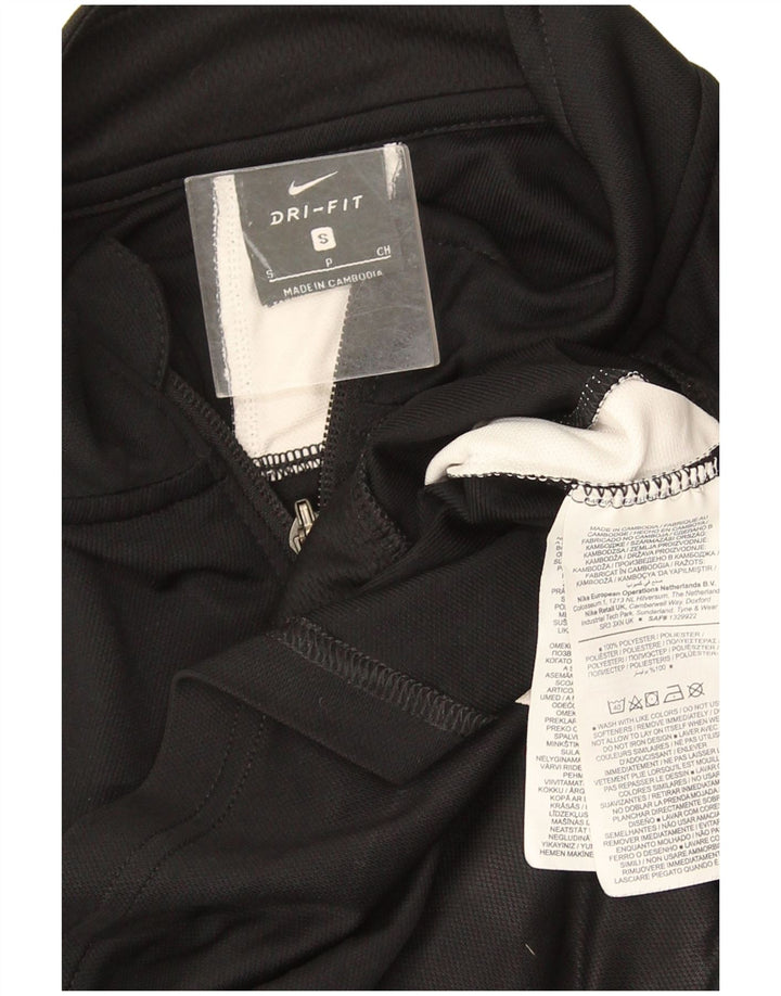 Nike Mens Dri Fit Tracksuit Top Jacket Small Black Colourblock Polyester