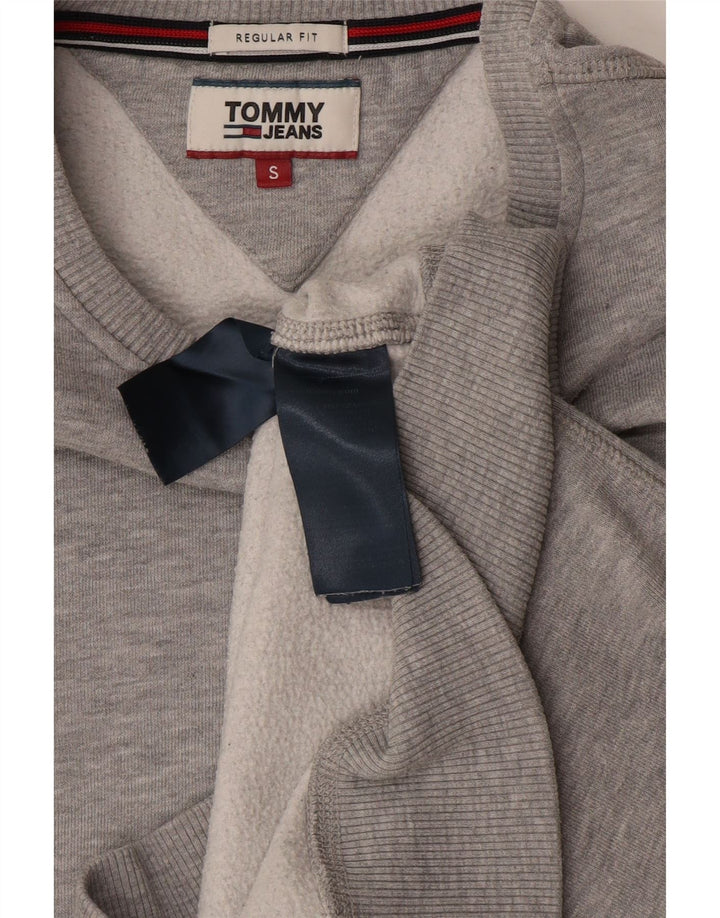 TOMMY HILFIGER Mens Regular Fit Sweatshirt Jumper Small Grey Flecked