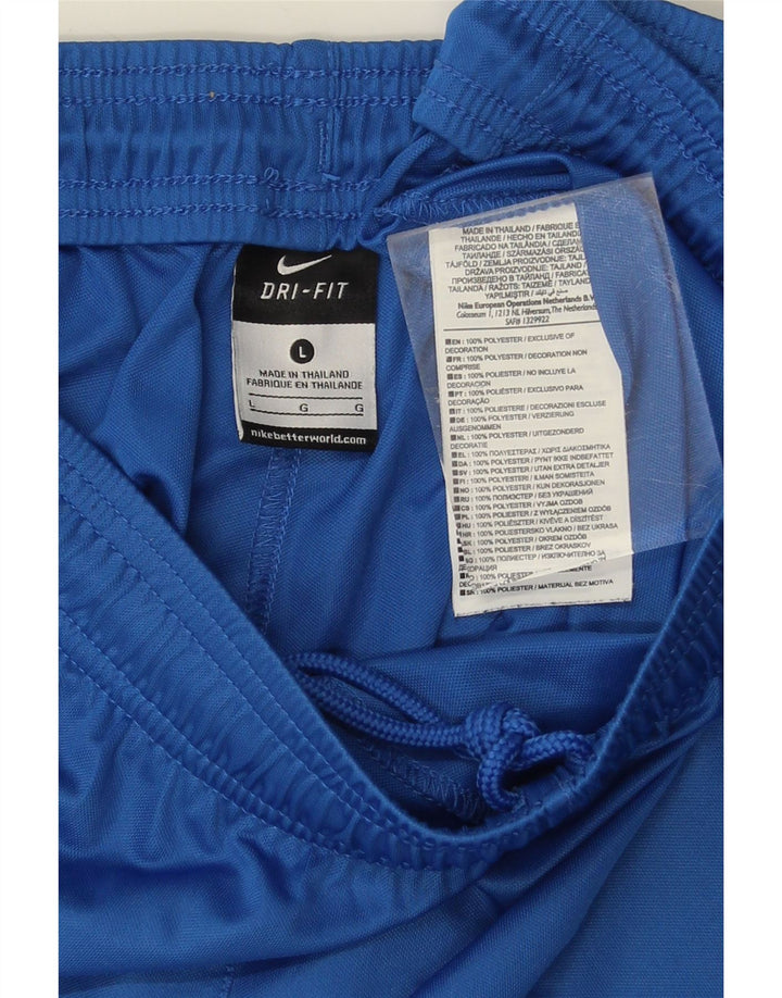 NIKE Mens Dri Fit Sport Shorts Large Blue Polyester Vintage Nike and Second-Hand Nike from Messina Hembry 