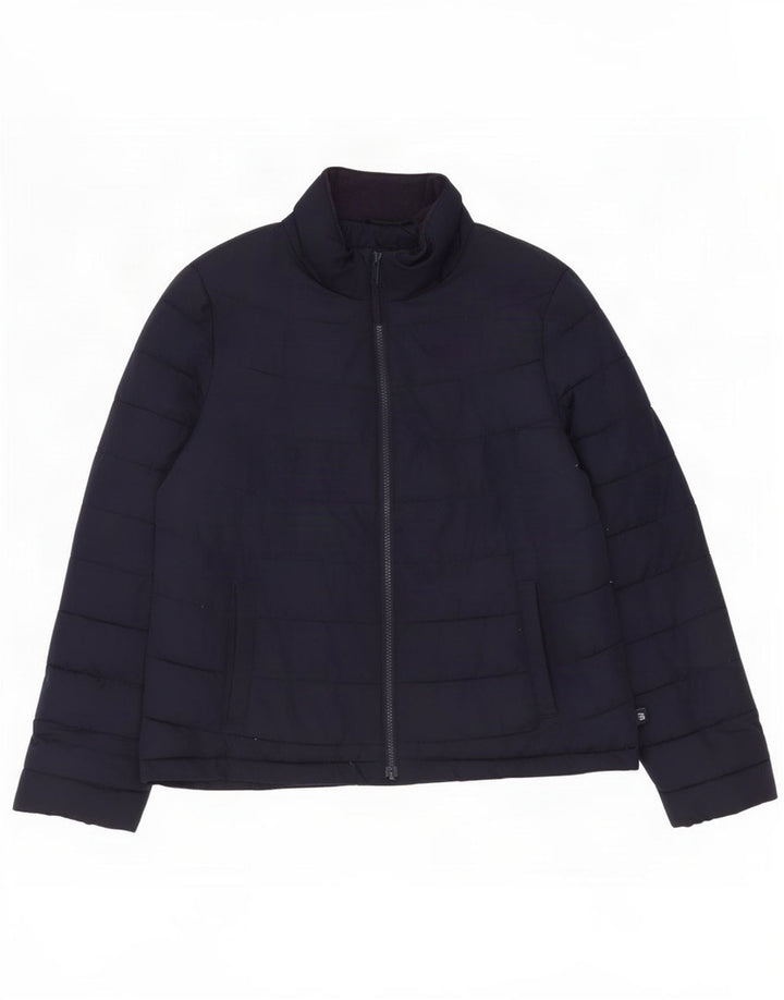 Gap Womens Padded Jacket UK 14 Medium Navy Blue Polyester