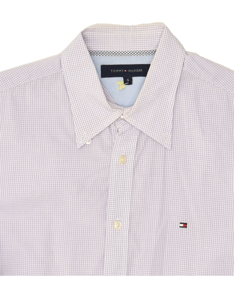 TOMMY HILFIGER Mens Shirt Small Pink Check Cotton Vintage Tommy Hilfiger and Second-Hand Tommy Hilfiger from Messina Hembry 