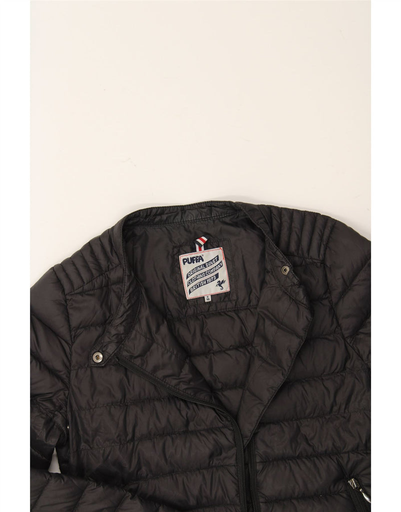 PUFFA Womens Padded Jacket UK 10 Small Black Polyester Vintage Puffa and Second-Hand Puffa from Messina Hembry 