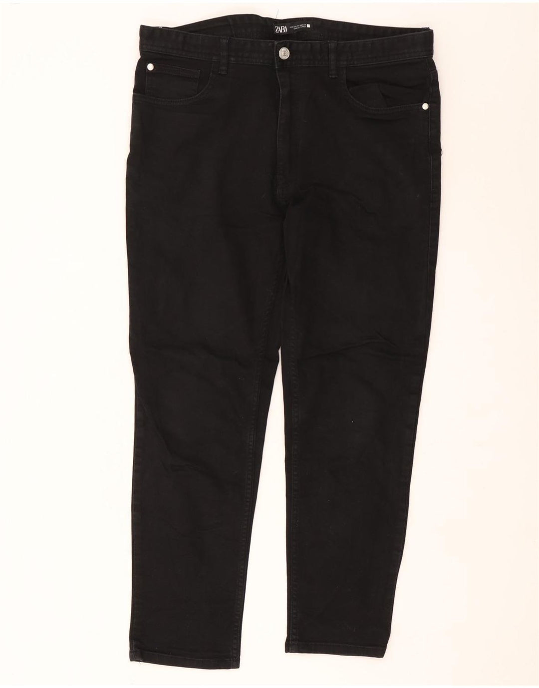 Zara Mens Slim Jeans EU 44 Large W34 L27 Black Cotton