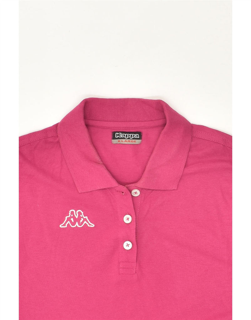KAPPA Womens Polo Shirt UK 18 XL Pink Cotton | Vintage Kappa | Thrift | Second-Hand Kappa | Used Clothing | Messina Hembry 