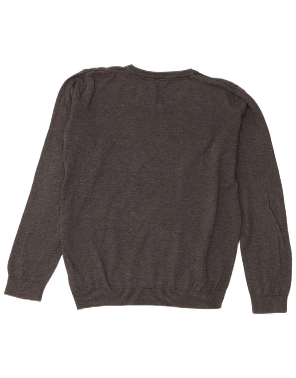 Marks & Spencer Boys V-Neck Jumper Sweater 14-15 Years Grey Cotton
