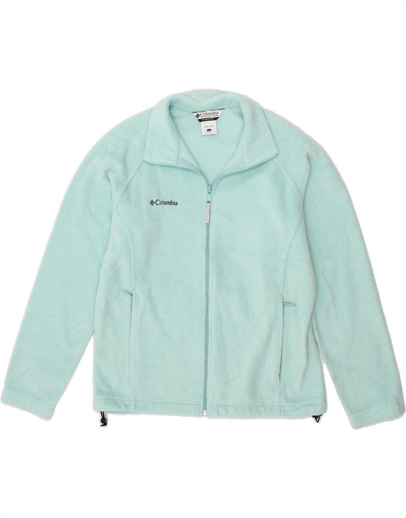 COLUMBIA Womens Fleece Jacket UK 16 Large Turquoise Polyester Vintage Columbia and Second-Hand Columbia from Messina Hembry 