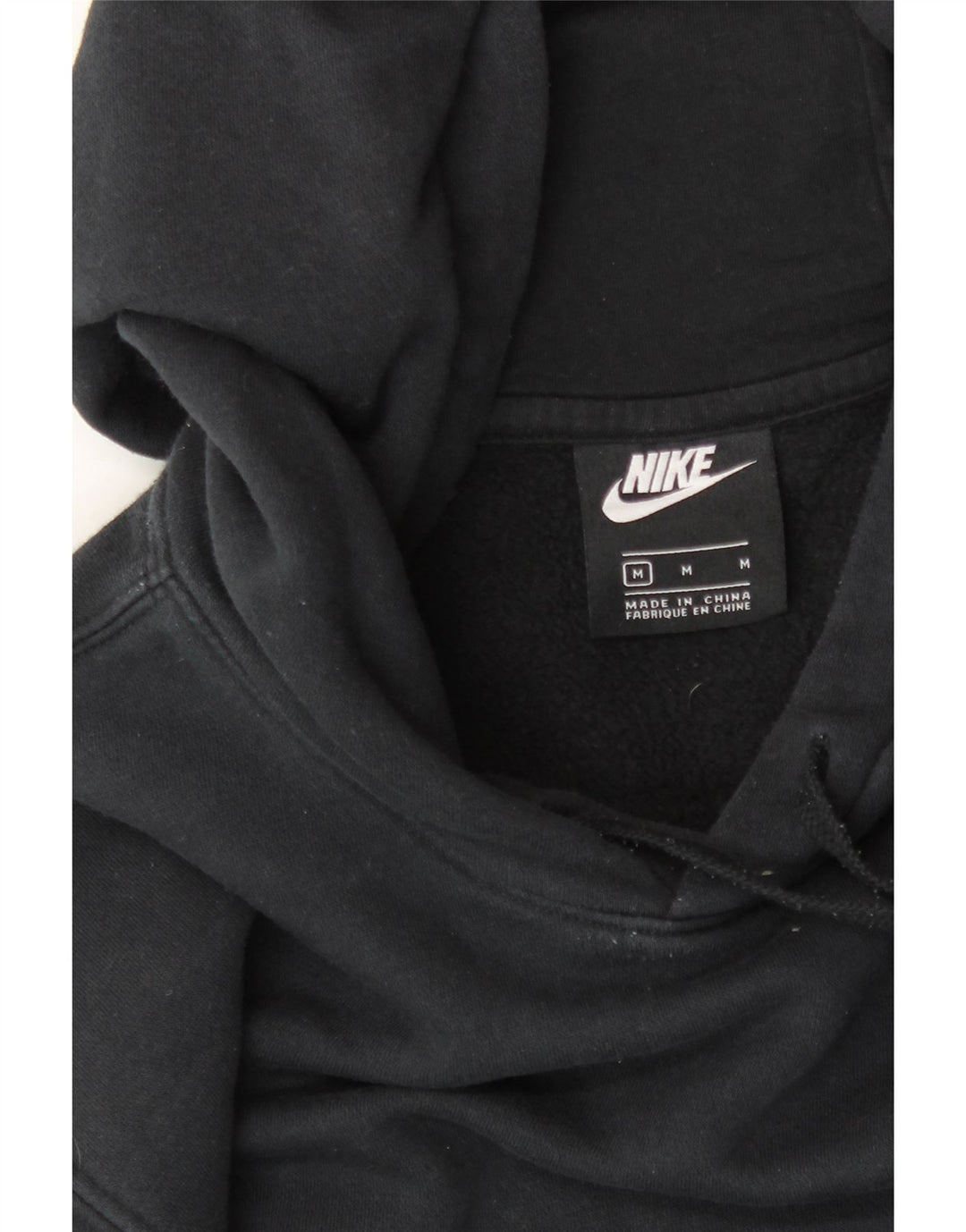NIKE Mens Graphic Hoodie Jumper Medium Black Cotton Vintage Nike and Second-Hand Nike from Messina Hembry 