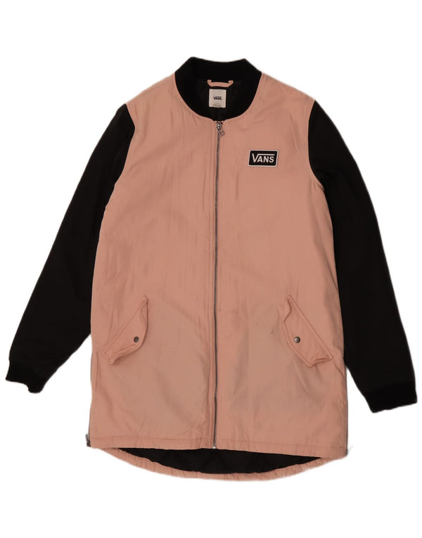 Vans Womens Windbreaker Coat UK 10 Small Pink Colourblock Polyester