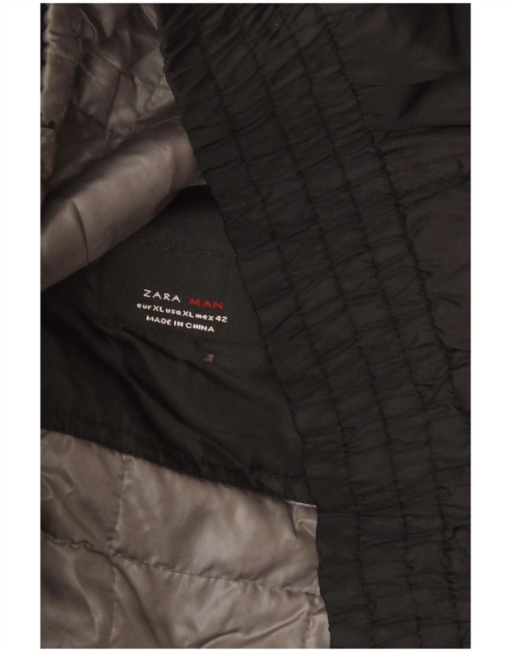 Zara Mens Windbreaker Jacket UK 42 XL Black