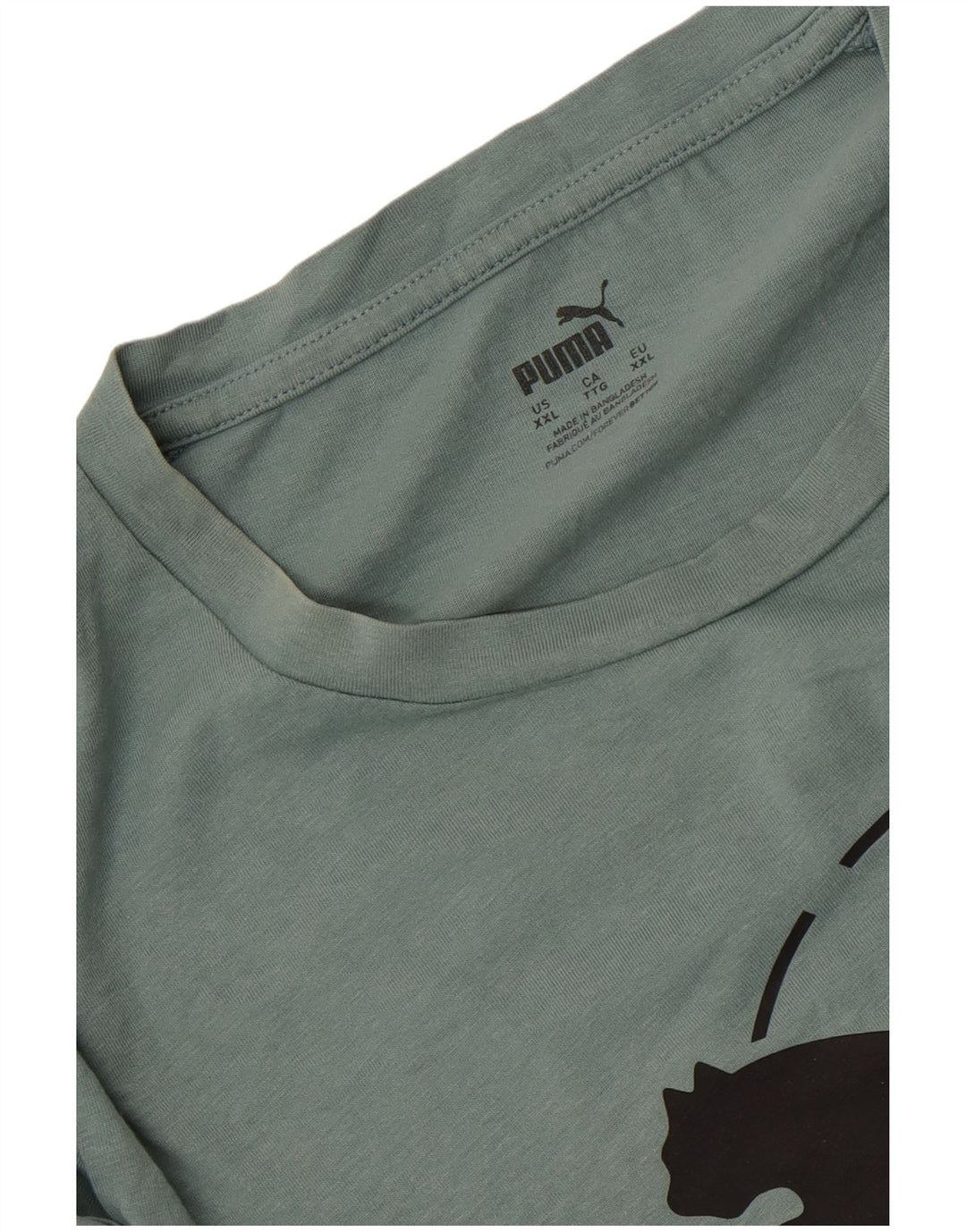 Puma Mens Graphic T-Shirt Top 2XL Green