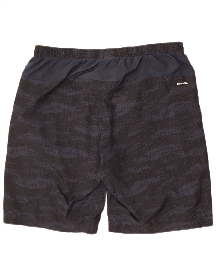 Adidas Mens Climalite Sport Shorts XL  Navy Blue Camouflage Polyester