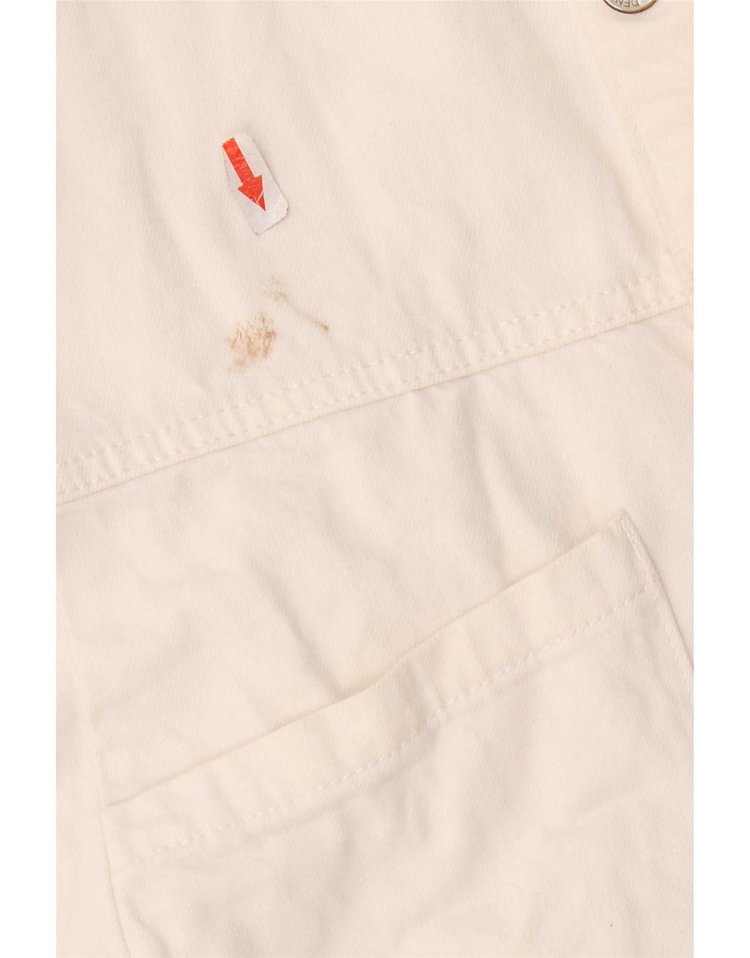 Zara Girls Denim Playsuit 13-14 Years White Cotton