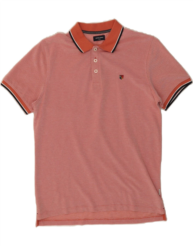 JACK & JONES Mens Premium Polo Shirt Medium Red Cotton Vintage Jack & Jones and Second-Hand Jack & Jones from Messina Hembry 