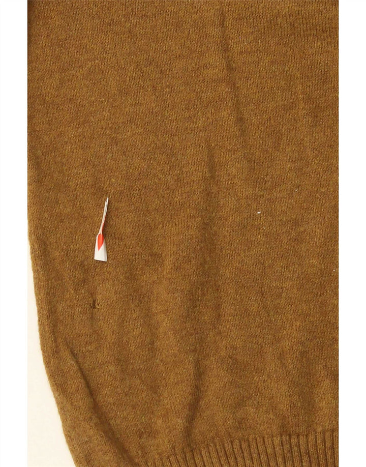 Fat Face Mens V-Neck Jumper Sweater Medium Brown Cotton
