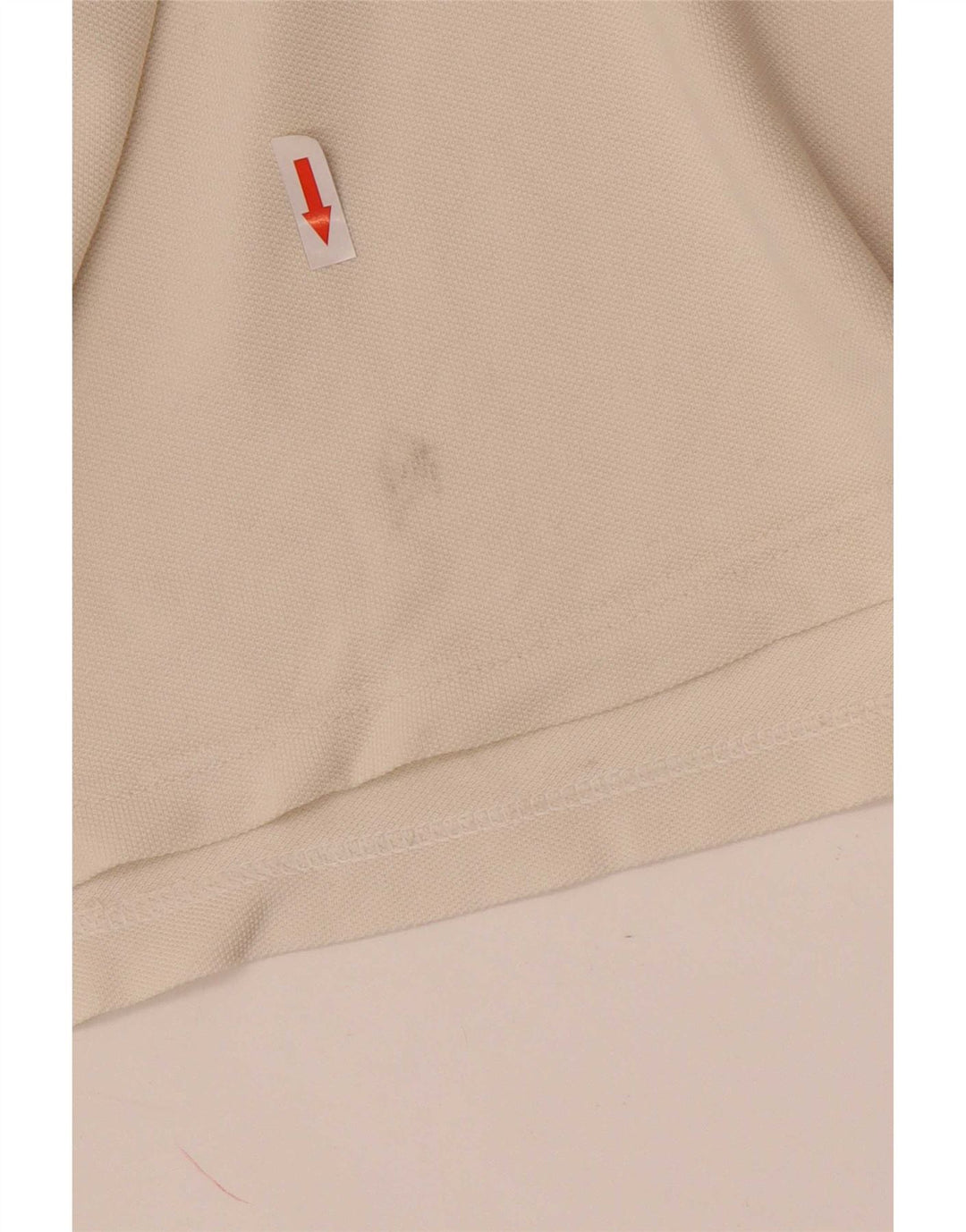Barbour Mens Polo Shirt Large Off White Cotton