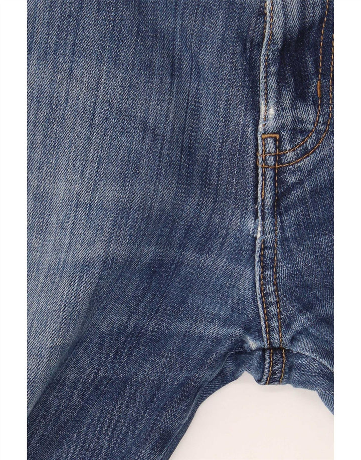 Wrangler Womens Texas Stretch Distressed Straight Jeans W32 L32 Blue Cotton
