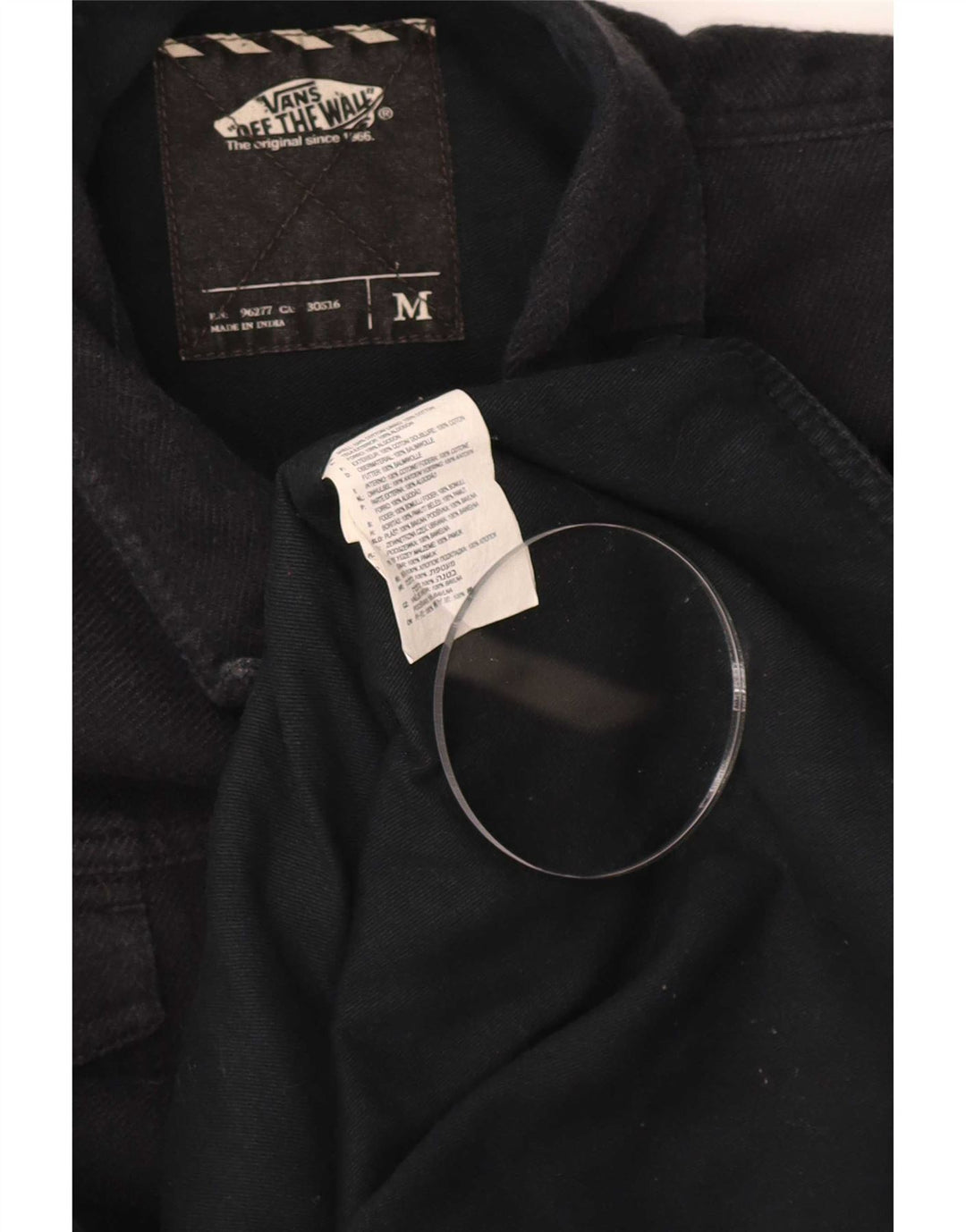 Vans Mens Denim Shirt Medium Black Cotton