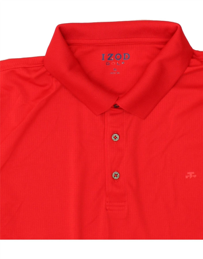 IZOD Mens Polo Shirt XL Red Polyester Vintage Izod and Second-Hand Izod from Messina Hembry 