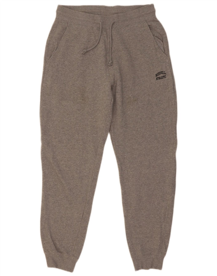 Russell Athletic Mens Tracksuit Trousers Joggers Medium Grey Flecked Cotton