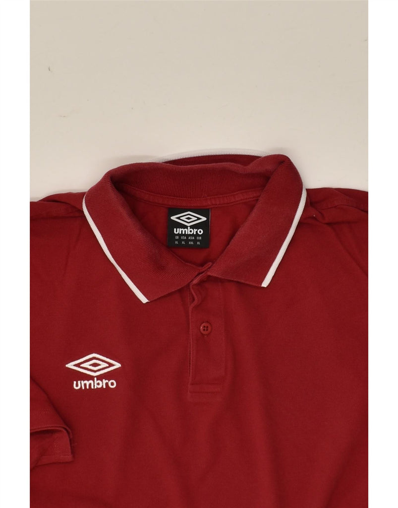 UMBRO Mens Polo Shirt XL Red Cotton | Vintage Umbro | Thrift | Second-Hand Umbro | Used Clothing | Messina Hembry 