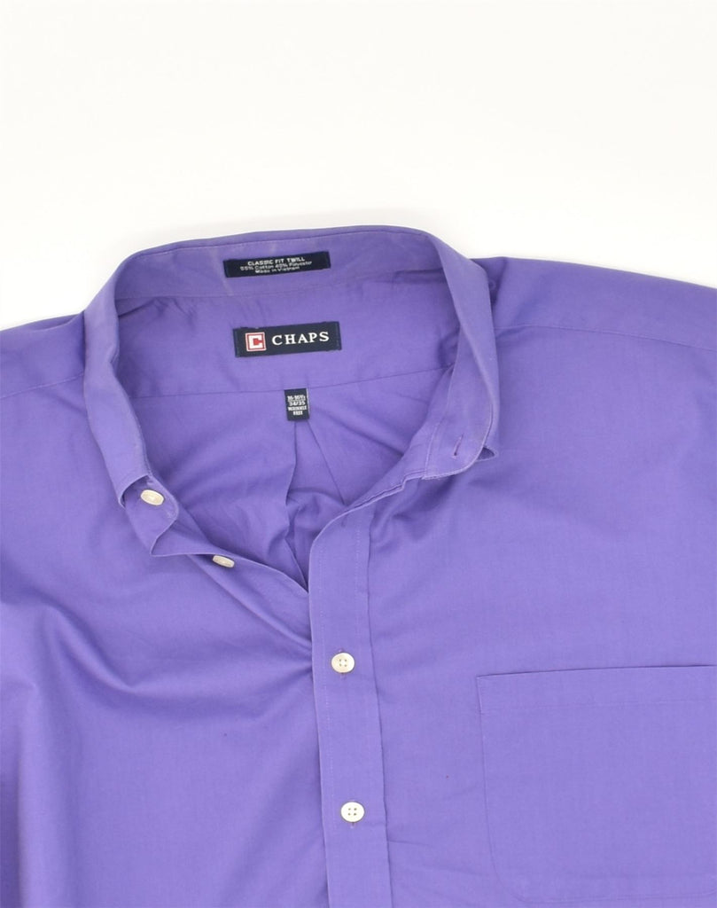 CHAPS Mens Classic Fit Shirt Size 16 16 1/2 Large Purple Cotton | Vintage Chaps | Thrift | Second-Hand Chaps | Used Clothing | Messina Hembry 