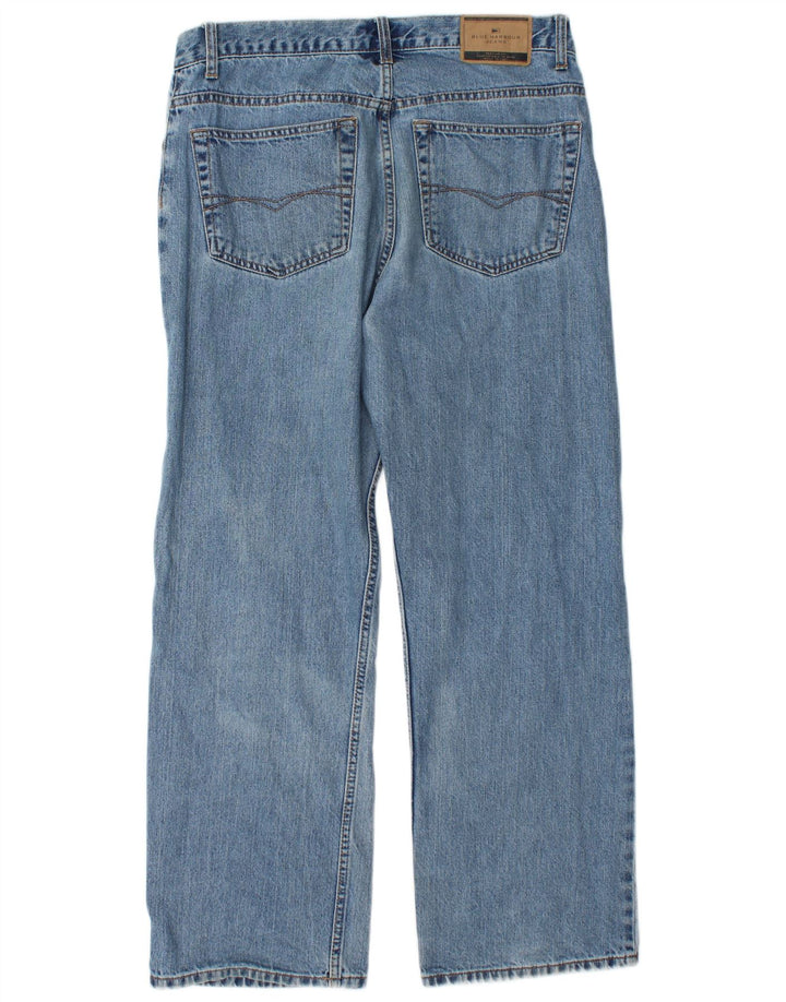 Marks & Spencer Mens Blue Harbour Straight Jeans W34 L29 Blue Cotton