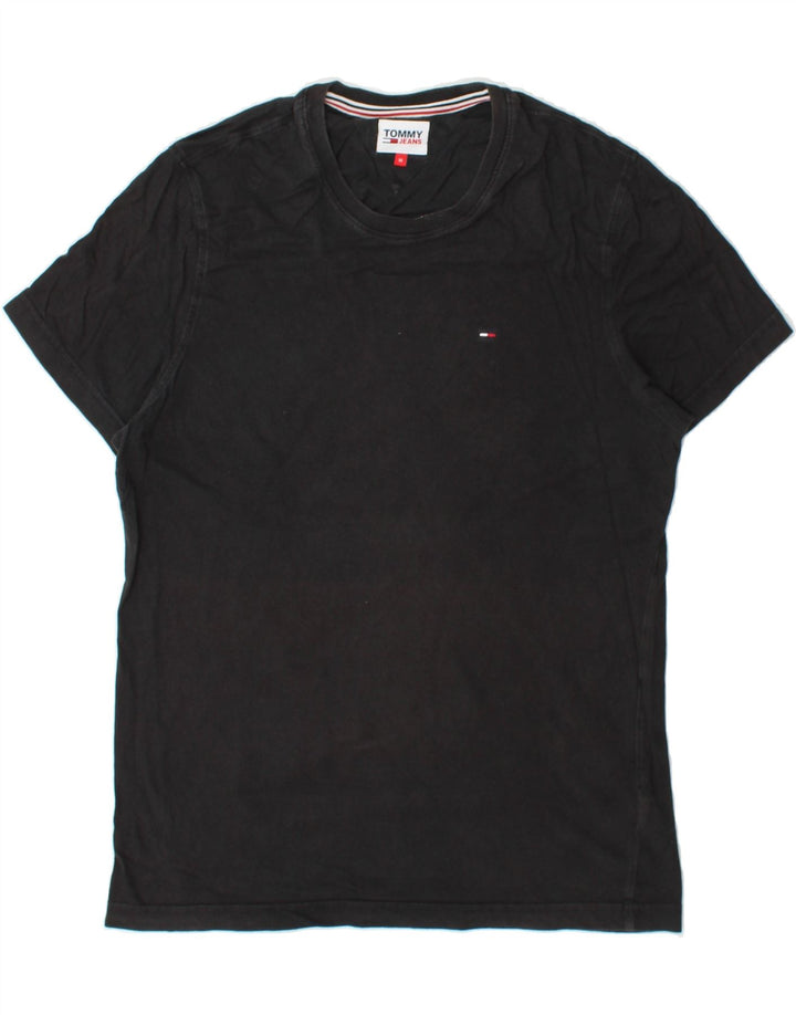TOMMY HILFIGER Mens T-Shirt Top Medium Black Cotton Vintage Tommy Hilfiger and Second-Hand Tommy Hilfiger from Messina Hembry 
