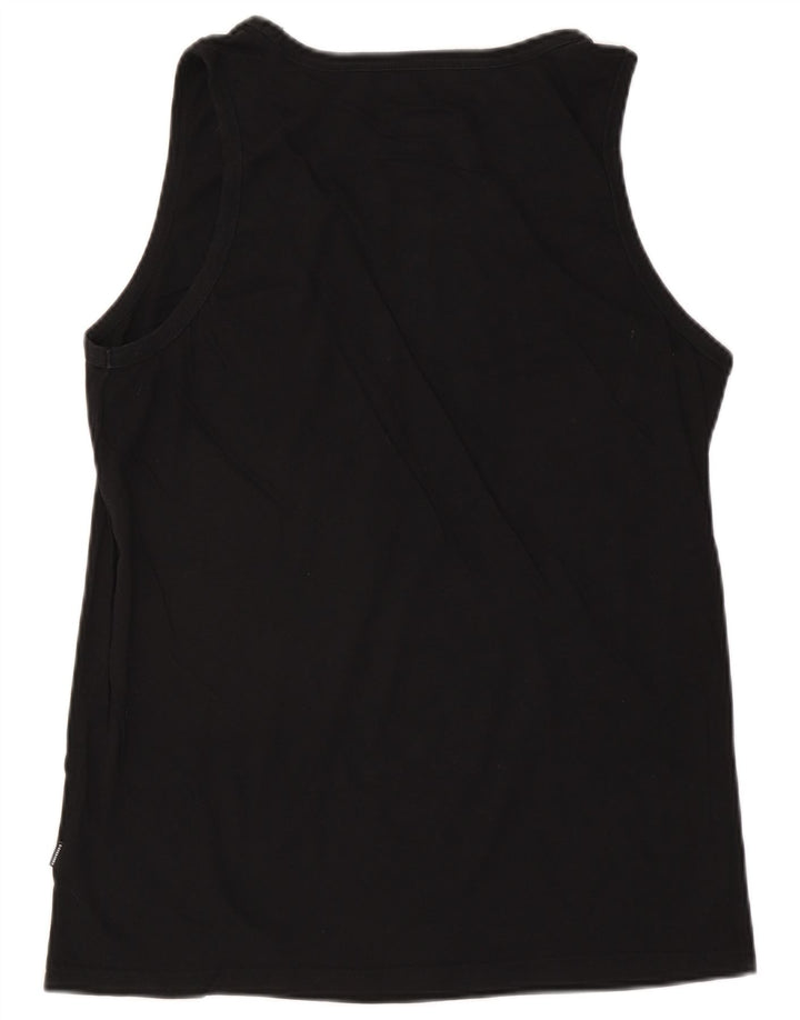 CONVERSE Mens Vest Top Large Black Cotton